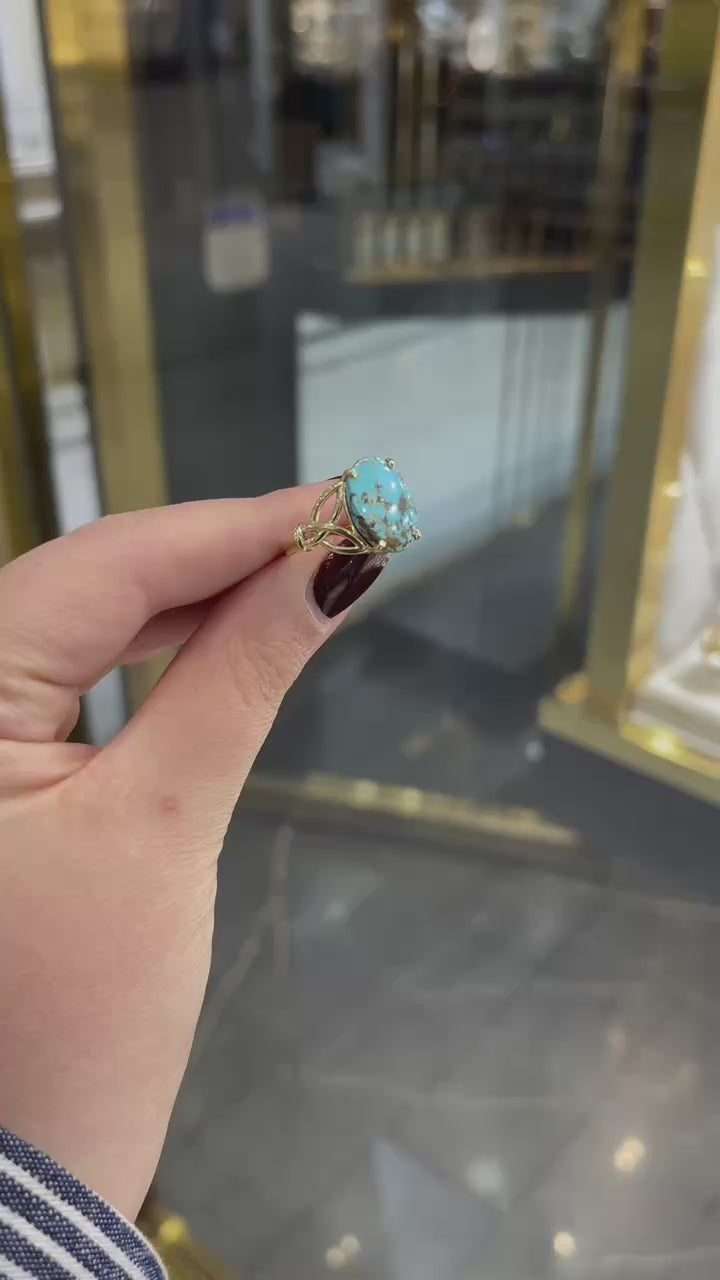 Ring Gelbgold 18k - Firuzeh (Türkis)