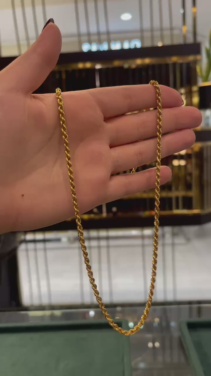 Halskette Gelbgold 18k - Tanab-e Bozorg (Grosse Kordel)
