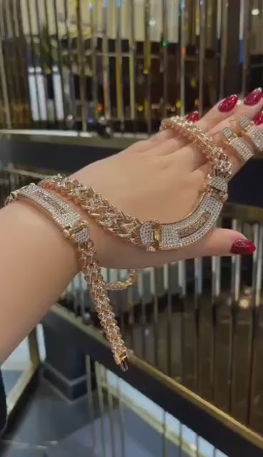 Ensemble Rosegold &amp; Weissgold 18k – Zargh-o-Bargh (Glamour)