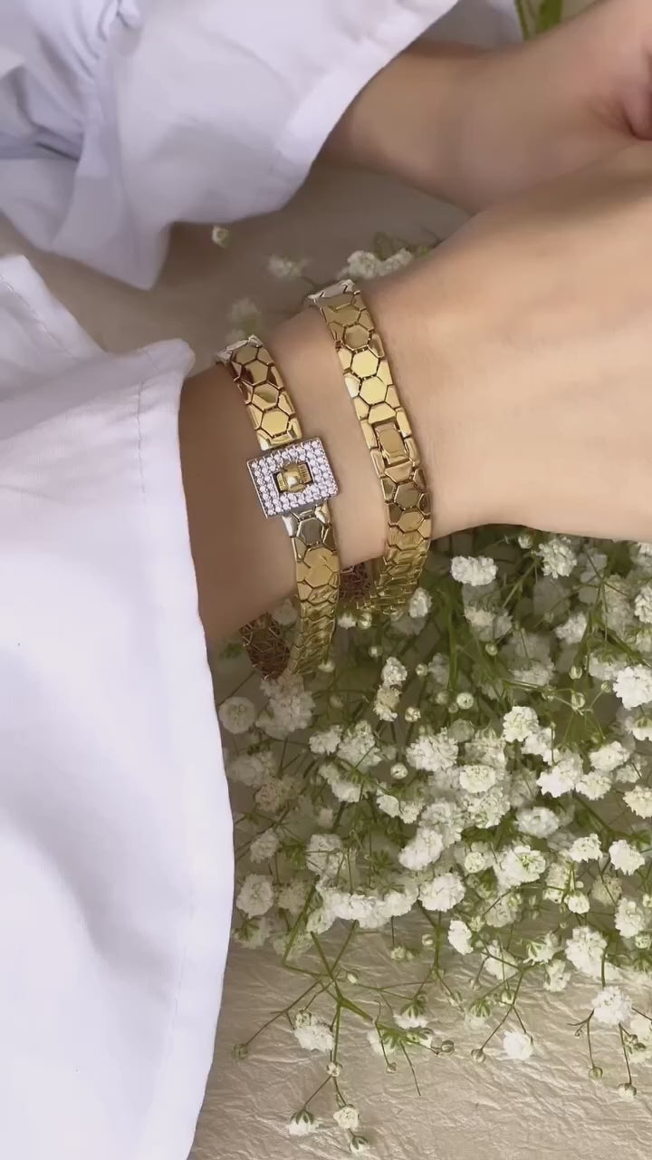 Armband Gelbgold 18k - Khaneh-ye Asal (Wabenhaus)